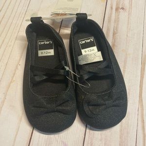 Sparkly black ballet flats